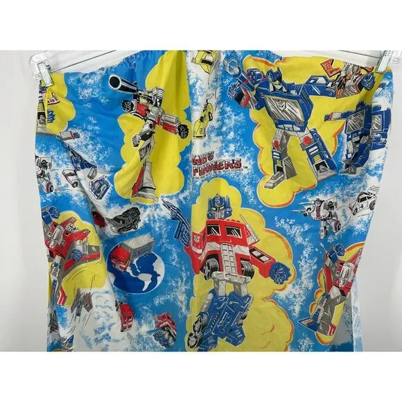 Vintage Transformers Cartoon Twin Bed Fitted Sheet  Dated 1984 Performance - Picture 4 of 4